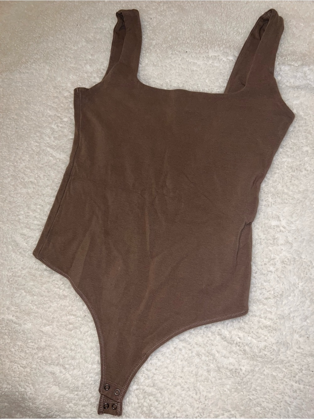 Abercrombie & Fitch Brown Square Neck Tank Bodysuit